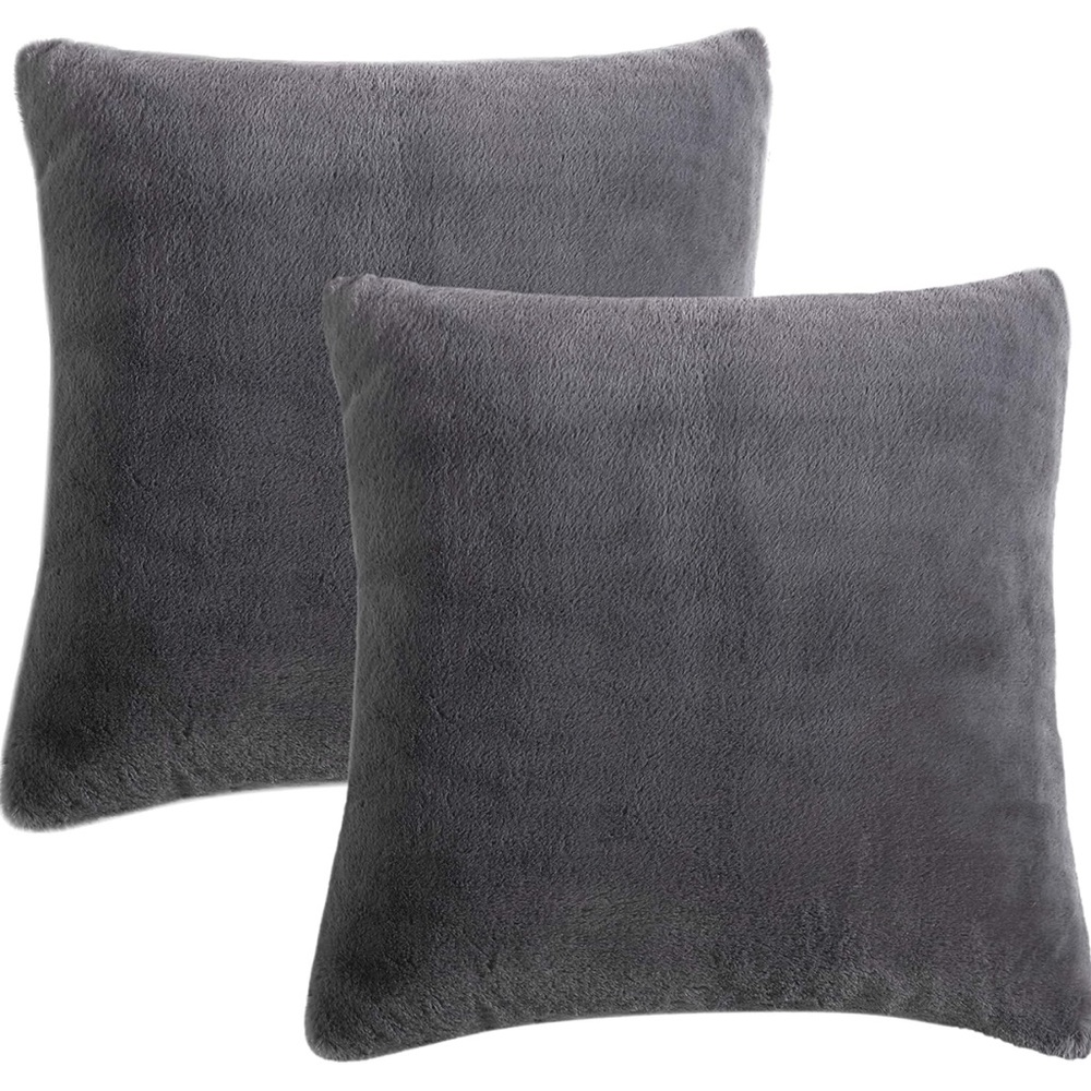 Morgan Home Fashions 2-Pack Faux Fur Luxury Pillow 18" X 18"